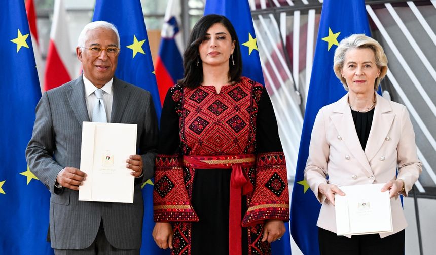 İlk kez bir Filistin temsilcisi AB'ye mektup sunarak görevine başladı