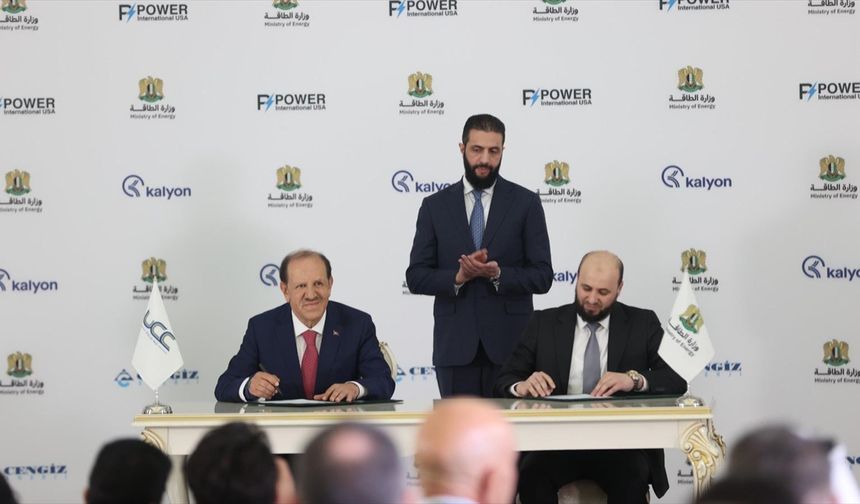 Suriye'nin enerji sektörüne 7 milyar dolarlık yatırım için imzalar atıldı