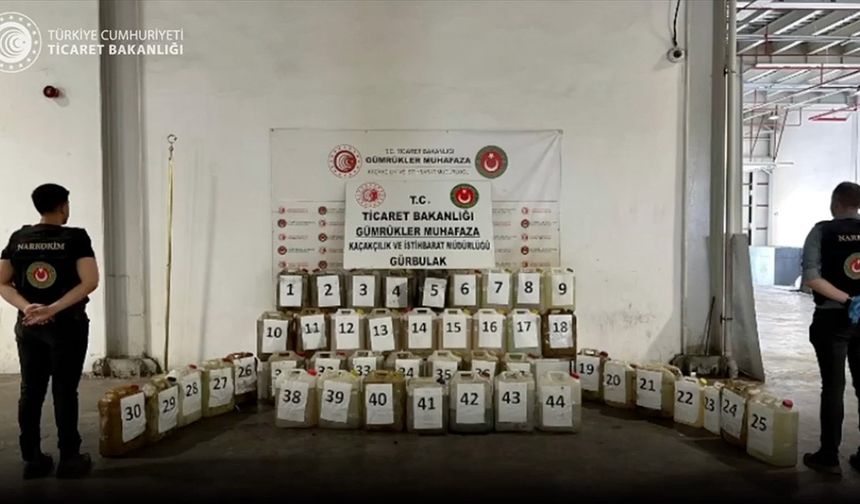 Ticaret Bakanlığı gümrük muhafaza ekiplerinden rekor miktarda uyuşturucu yakalaması