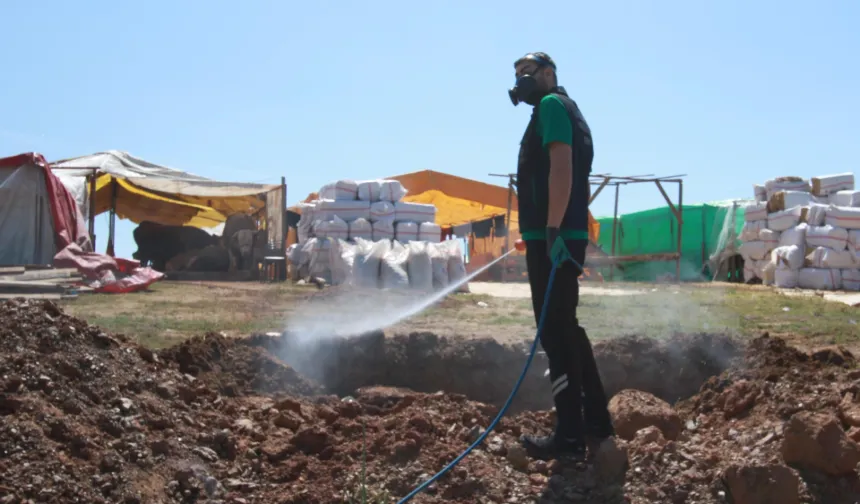 Kocaeli Büyükşehir, kurban pazar yerlerini ilaçlıyor