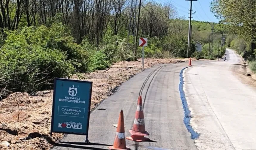 Kocaeli Gebze köylerinde hummalı yol çalışması sürüyor