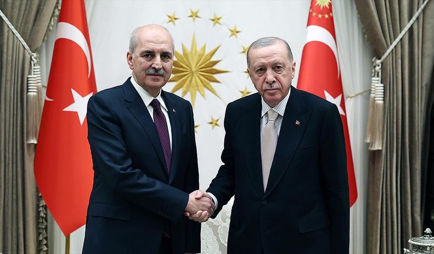 Cumhurbaşkanı Erdoğan, TBMM Başkanı Kurtulmuş'u kabul etti
