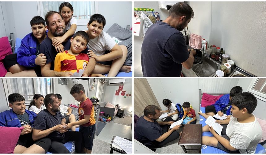 Depremde eşini kaybedince 4 çocuğuna hem anne hem baba oldu