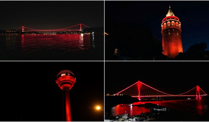 Türk Kızılayın 157'nci kuruluş yıl dönümünde sembol yapılar kırmızıyla ışıklandırılacak