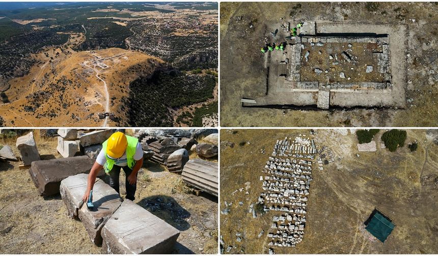 Blaundos Antik Kenti'ndeki ikinci tapınak da ayağa kaldırılıyor