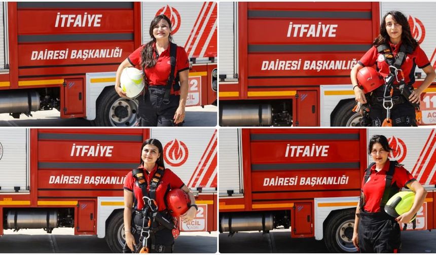 Mersin'in kadın itfaiyecileri olası afetlere zorlu parkurlarda hazırlanıyor