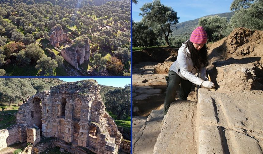 Nysa Antik Kenti'nde kütüphaneye ulaşılmasını sağlayan 1800 yıllık merdiven ortaya çıkarıldı