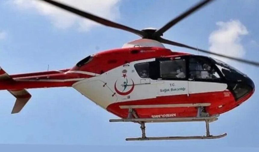 Darende'de Kalp Krizi Geçiren Hasta Helikopter Ambulansla Sevk Edildi