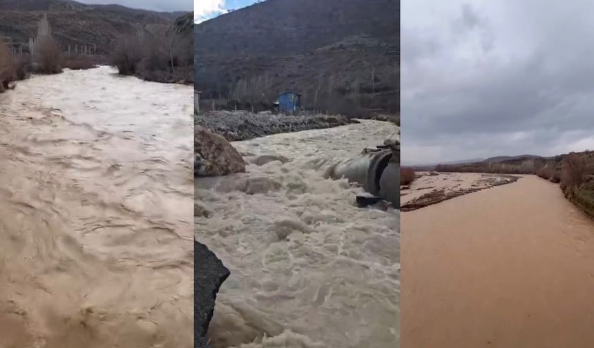 Malatya'da Yağışlar Sonrası Dereler Coştu, Su Kaynakları Yeniden Canlandı