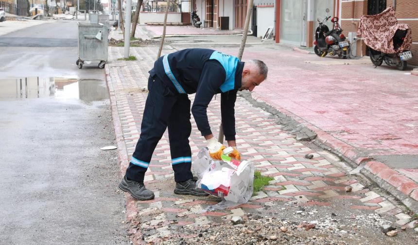 Battalgazi'de Bayram Sonrası Cadde ve Sokaklarda Yoğun Temizlik Çalışmaları