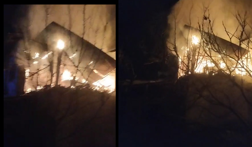 Darende'de Gece Yangını Korkuttu