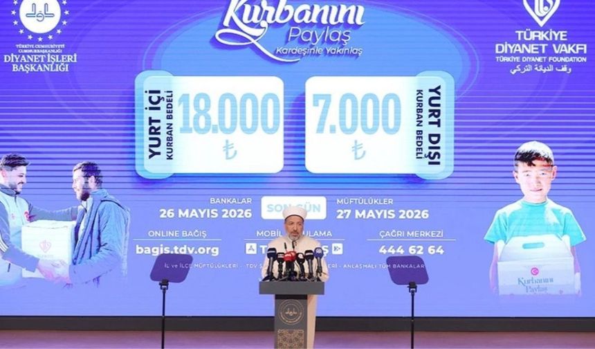 Diyanet 2026 Vekaletle Kurban Bedellerini Açıkladı