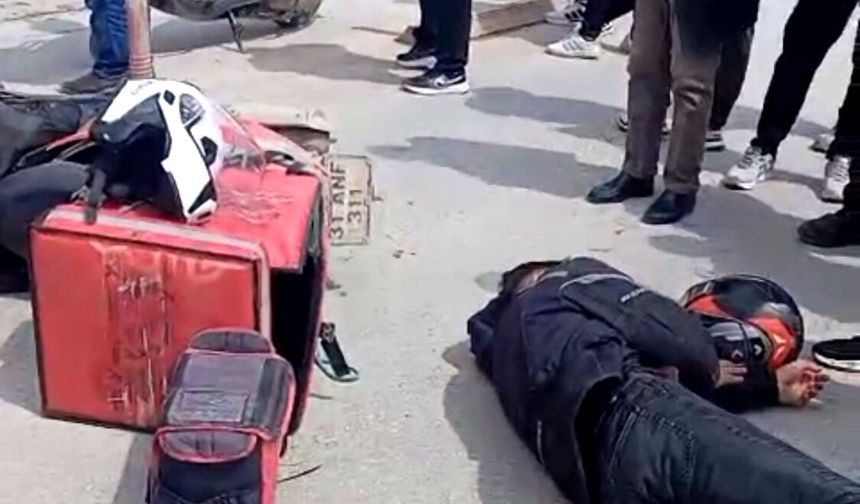 İnönü Caddesi'nde Kaza: Motokurye Yaralandı