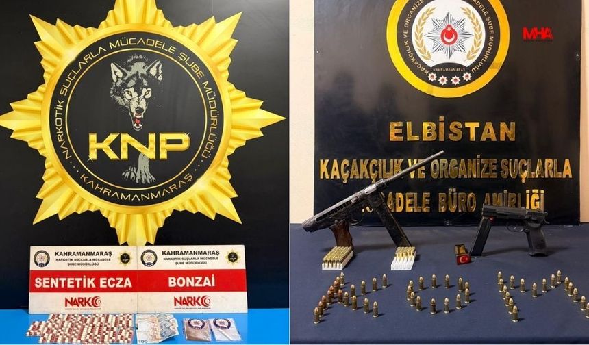 Kahramanmaraş'ta Silah ve Uyuşturucu Operasyonu: