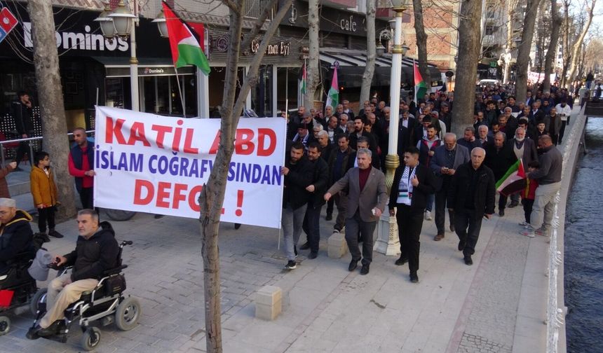 Malatya'da Mescid-i Aksa ve Filistinli esirler için yürüyüş düzenlendi