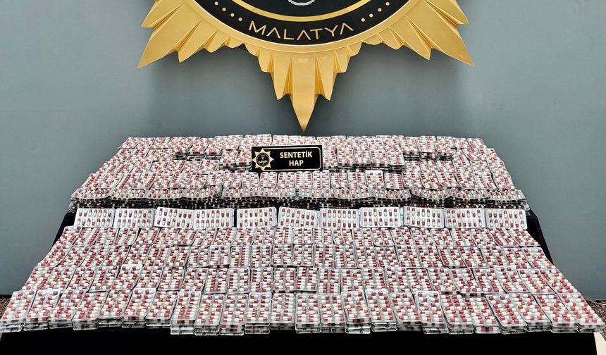 Malatya'da Uyuşturucu Operasyonu: 21 Bin 275 Hap Ele Geçirildi