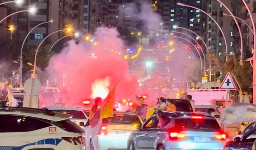 Malatya'da Galatasaray Coşkusu Sokağa Taştı