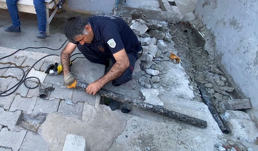 Beton Kırıldı, Boru Kesildi: Yavru Kediye Umut Operasyonu
