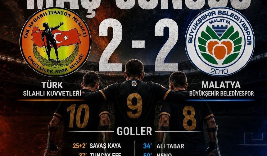 Malatya Büyükşehir Ampute Futbol Takımı Ligi 4. Sırada Tamamladı