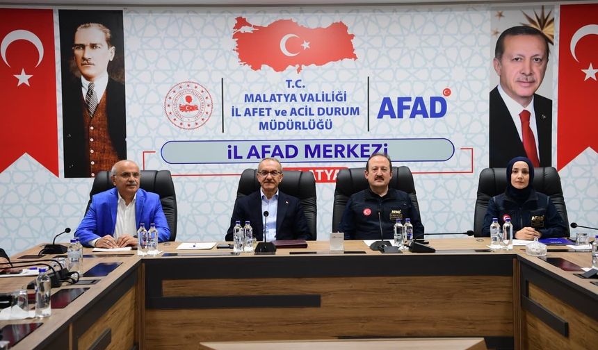 AFAD Koordinasyon Toplantısında Malatya'nın Yeniden İnşa Süreci Değerlendirildi
