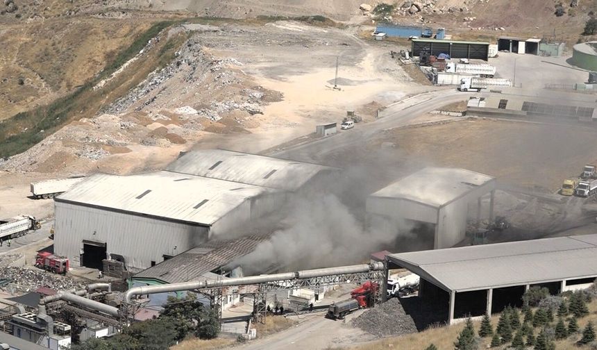 Malatya Katı Atık Bertaraf Tesisi'nde Korkutan Yangın