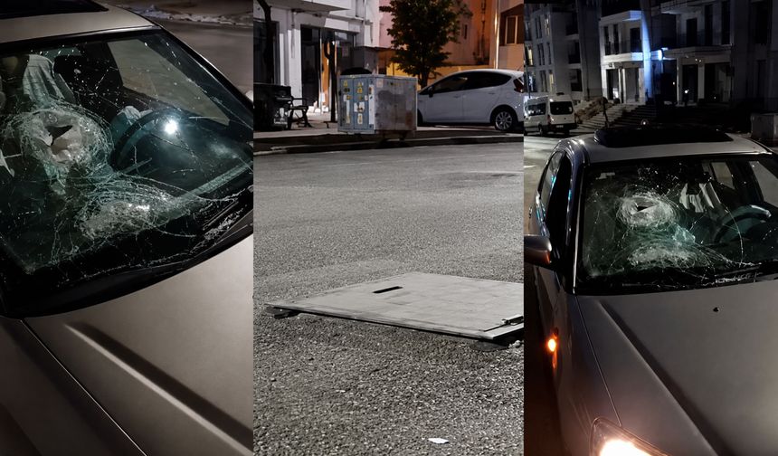 Yol Ortasında Görünmez Tehlike! Logar Kapağı Aracı Hurdaya Çevirdi