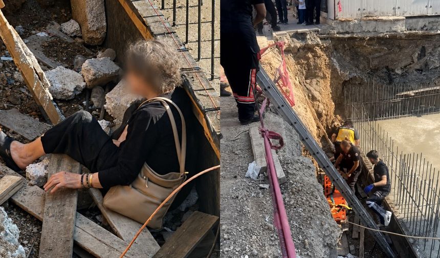 Kaldırımda Yürürken İnşaat Alanına Düştü