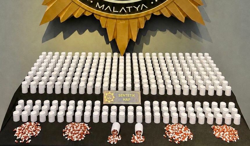 Malatya'da 14 Bin 900 Sentetik Hap Ele Geçirildi