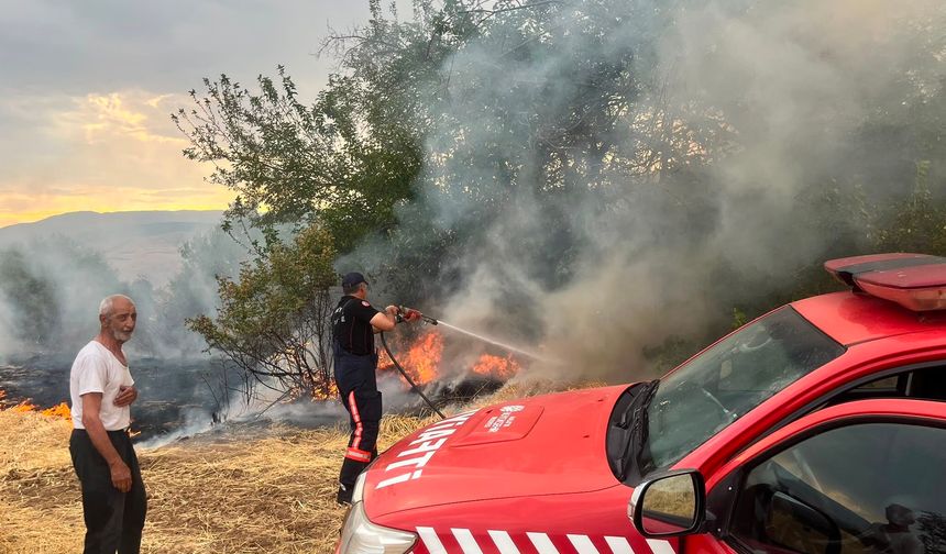 Malatya'da Beside Yangın