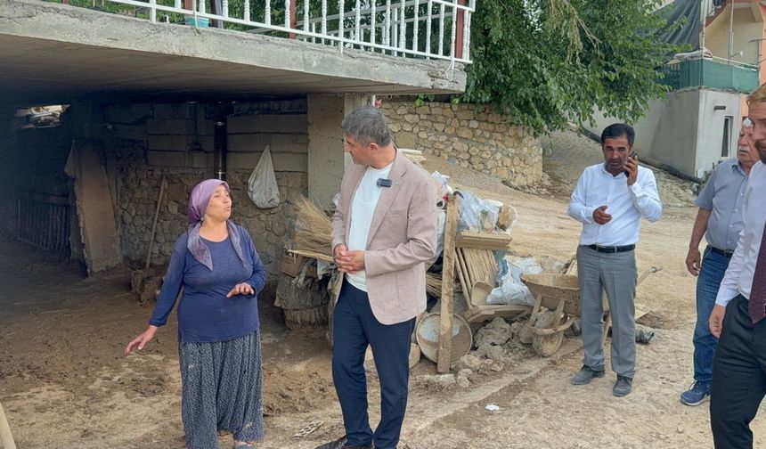 Serdar Yıldız, Selden Etkilenen Kocaözü'nde İncelemelerde Bulundu
