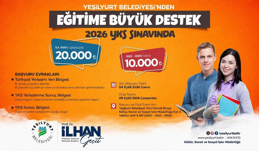 Yeşilyurt Belediyesinden Eğitime Büyük Destek!