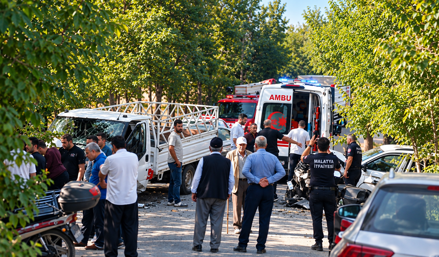 Malatya'da 2 Araç Birbirine Girdi: 2 Yaralı