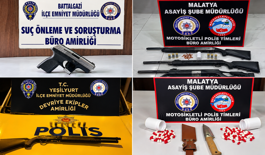Malatya'da 5 Günlük Asayiş Bilançosu: 39 Aranan Şahıs Yakalandı