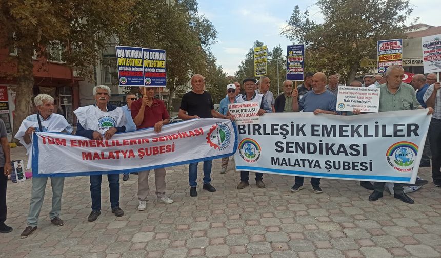 Malatya'da Emeklilerden Seyyanen Zam Çağrısı