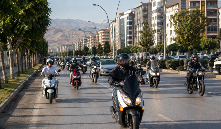 Malatya'da Motosiklet Sayısı 5 Yılda Yüzde 124 Arttı