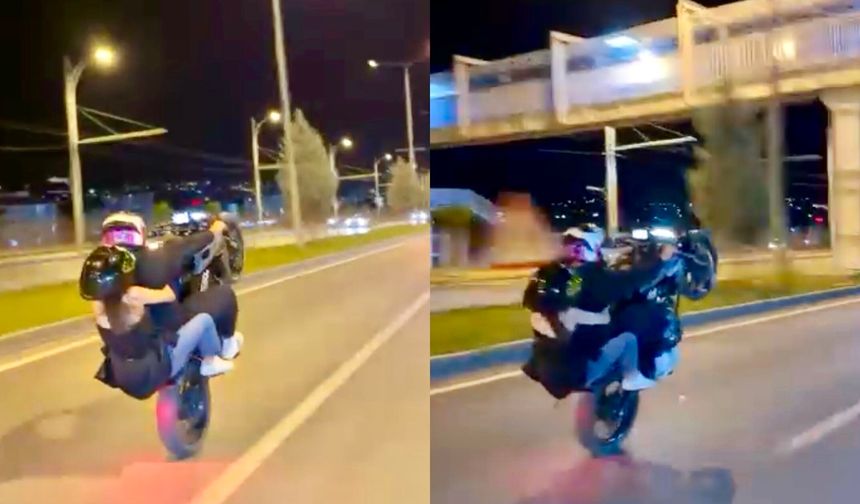 Malatya'da Tek Teker Üzerinde Tehlikeli Yolculuk