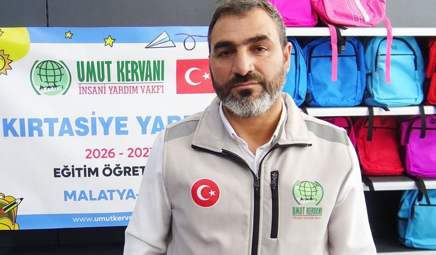 Umut Kervanı'ndan 100 Öğrenciye Kırtasiye Desteği