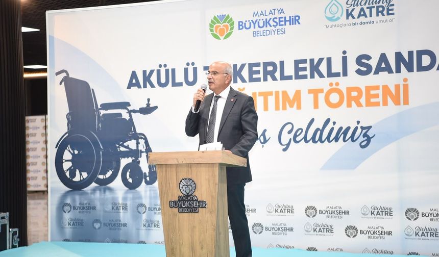 Malatya'da 80 Engelli Bireye Akülü Tekerlekli Sandalye Desteği