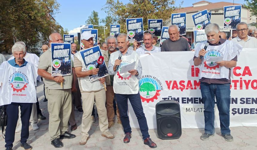 Malatya'da Emeklilerden Seyyanen Zam Çağrısı