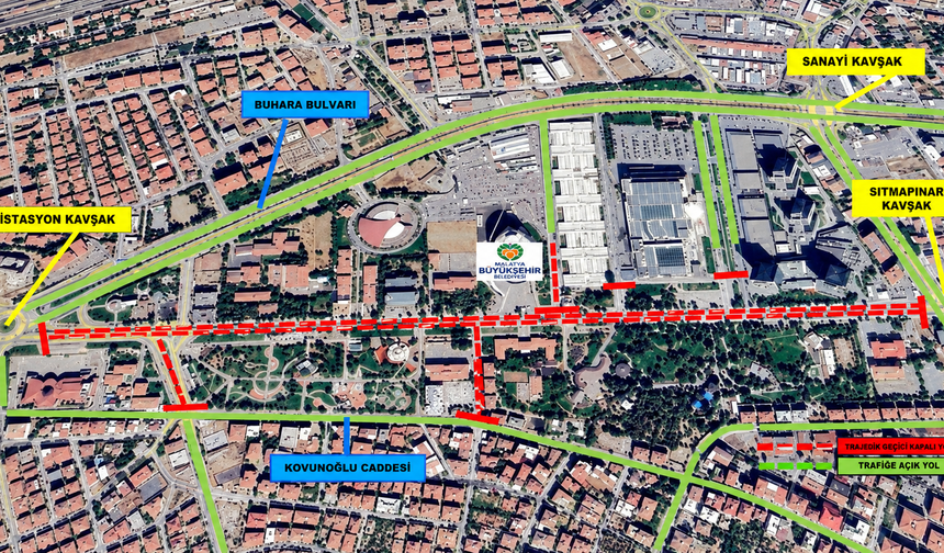 Malatya'da İnönü Caddesi 2 Gün Trafiğe Kapatılacak