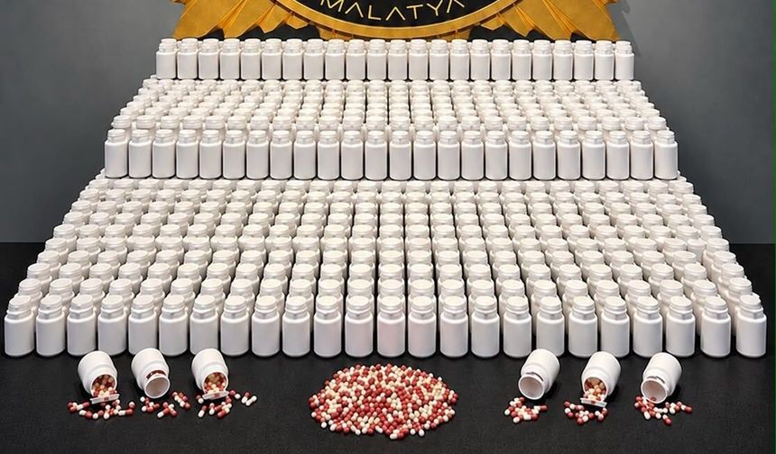 Malatya'da Uyuşturucu Operasyonu: 44 Bin 616 Hap Ele Geçirildi